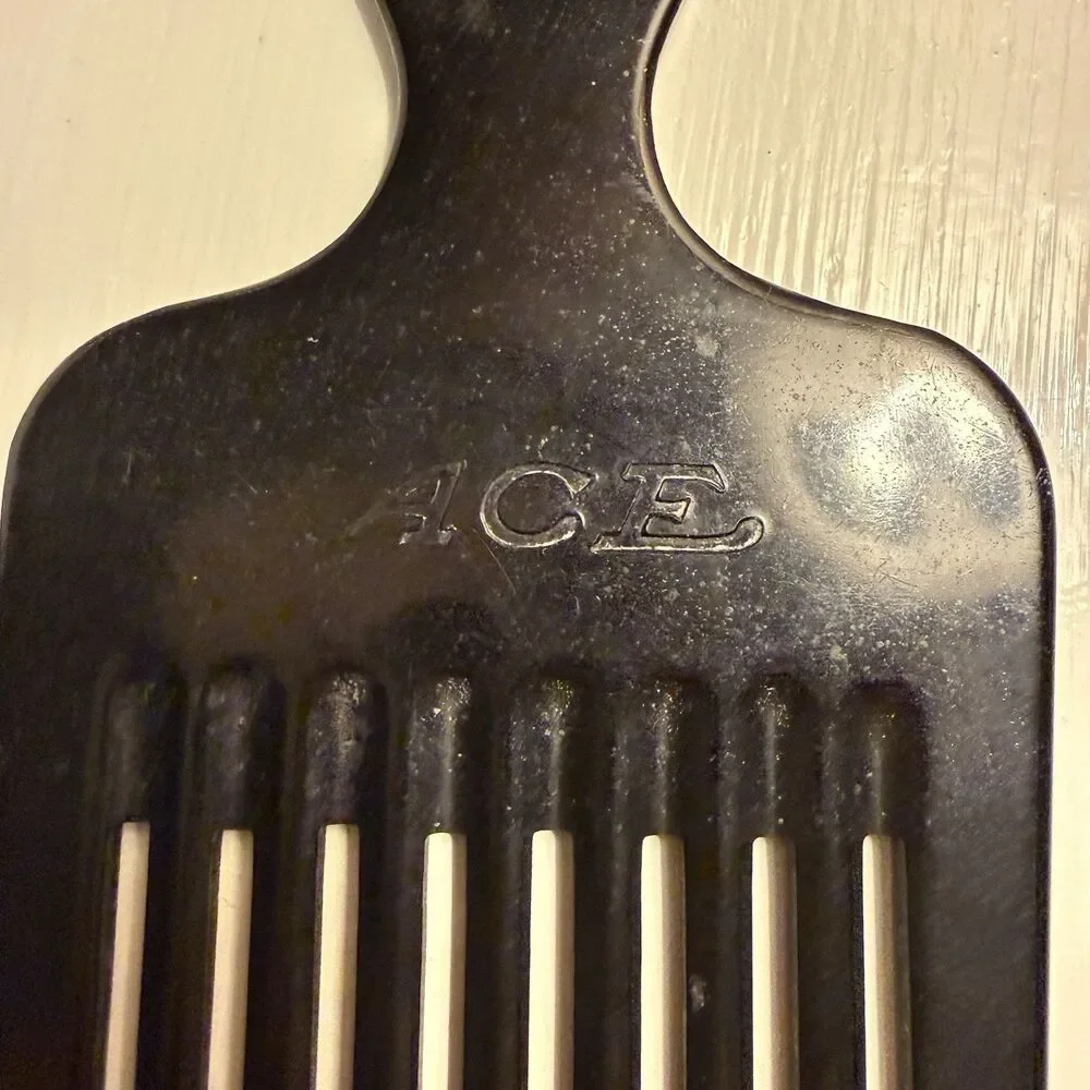 Goody Black Genuine ACE Hair Pick Comb USA Vintage Plastic